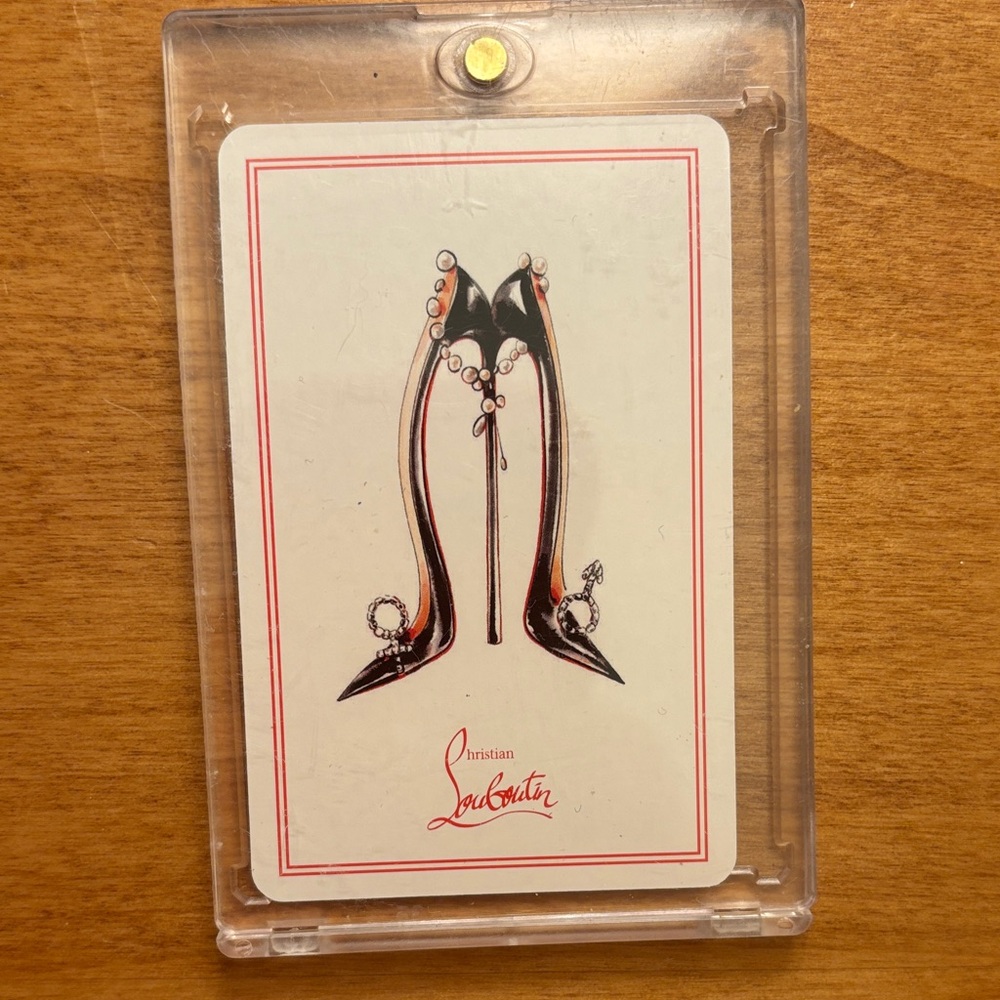 Christian Louboutin Jack of Diamonds playing card in hard case - Picture 2 of 2